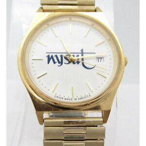 Men New York State United Teacher Union Made Quartz Swiss 35mm Dial Watch (F219)